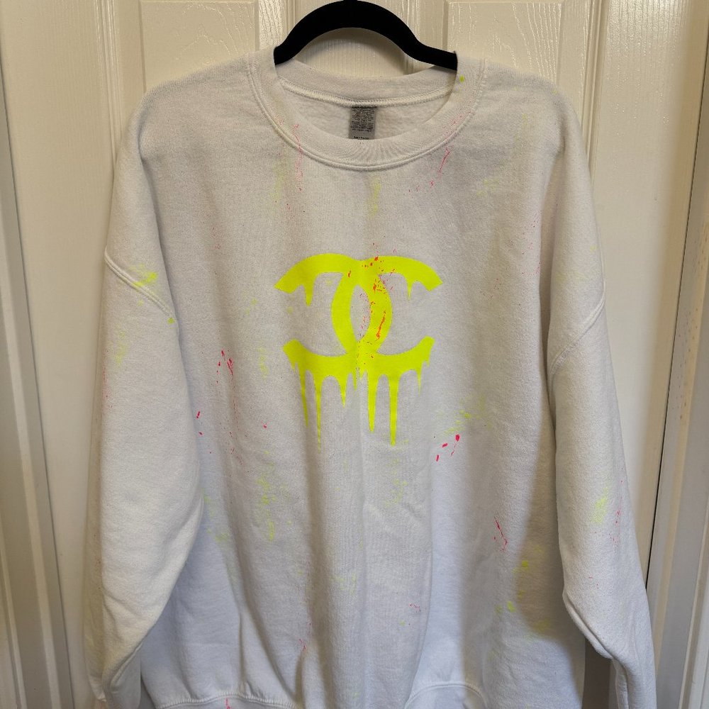 RideOrTieDye Paint Splatter Sweatshirt Sz 2X